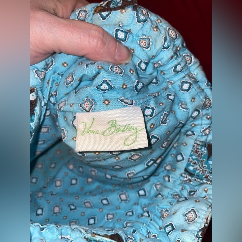 NWOT VERA BRADLEY BOHO RETIRED NON-ZIP JAVA BLUE/CHOCOLATE PAISLEY SMALL… - Picture 3 of 16